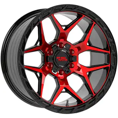 Monster MF40 20x10 5x5"/5x5.5" -19mm Black/Milled/Red Wheel Rim 20" Inch MF40010528N19GBMLR Order Now