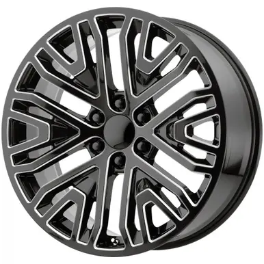 Performance Replicas PR197 24x10 6x5.5" +31mm Black/Milled Wheel Rim 24" Inch 197M-2415831 Next Day Delivery