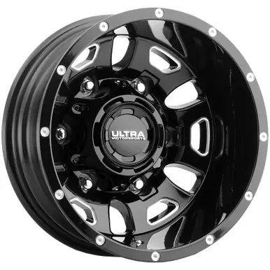 Ultra Hunter Dually Van Rear 16x6 6x205 -130.5mm Black/Milled Wheel Rim 16" Inch 003-6670RBM Viral
