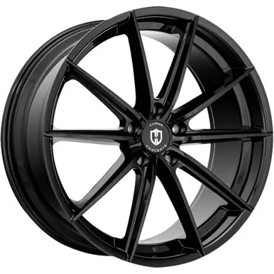 Order Now Curva Flow Forged CFF46 22x10.5 5x130 +45mm Gloss Black Wheel Rim 22" Inch CFF46-221051304571BLK