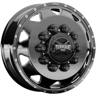 Torque HD TW643F Haulin 19.5x6 10x225 Black/Milled-Front Wheel Rim 19" Inch TW643F-95602513+118 Direct From Factory