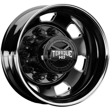 Torque HD TW642F Luxe 22.5x9 10x285.75 Black/Milled-Rear Wheel Rim 22" Inch TW642F-25902813-176 Super Sale