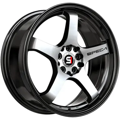 Seasonal Sale Spec-1 SPT-31 19x9.5 5x100/5x4.5" +42mm Black/Machined Wheel Rim 19" Inch SPT-3119952342BM