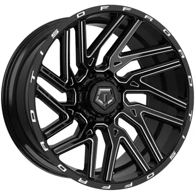 Authentic TIS 554BM 20x10 8x6.5" -19mm Black/Milled Wheel Rim 20" Inch 554BM-2108119S