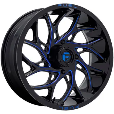 Fuel UTV D778 Runner 24x7 4x137 +13mm Black/Blue Wheel Rim 24" Inch D7782470A644 Next Day Delivery