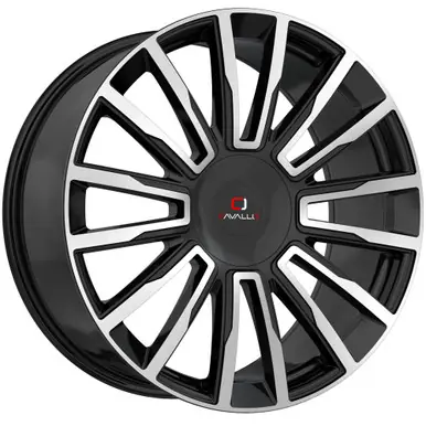 Cavallo CLV-47 24x9 5x115/5x120 +34mm Black/Machined Wheel Rim 24" Inch CLV-4724905115120+34BM Today Only