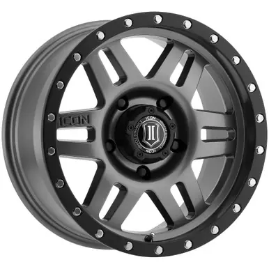Icon Alloys Six Speed 17x8.5 5x5" -6mm Gunmetal Wheel Rim 17" Inch 1417857345GM Budget