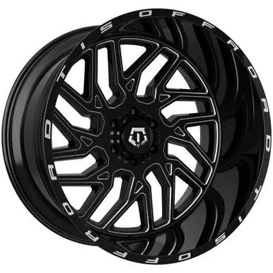 Get Yours TIS 544BM 22x10 8x180 -19mm Black/Milled Wheel Rim 22" Inch 544BM-2208919S