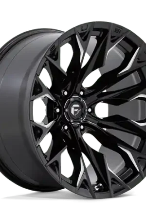 Wholesale Fuel 1PC D803 FLAME 6X139.7 22X12 -44 GLOSS BLACK MILLED