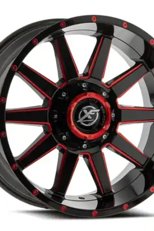 Trending XF Off-Road XF-219 6x135/6x139.7 20x9 +12 Gloss Black & Red Milled