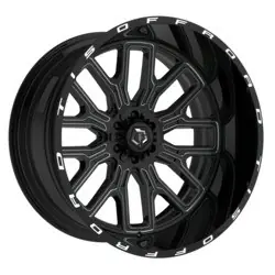 High Quality TIS 560BM 5x127/5x139.7 20x9 +0 Gloss Black w/Milled Accents