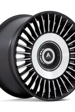 Asanti Black ABL-40 TIARA 5X108/5X114.3 22X10.5 +45 SATIN BLACK WITH BRIGHT MACHINED FACE Limited Edition
