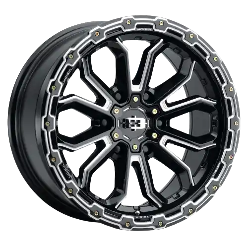 Vision Off-Road 405 Korupt 6x139.7 17x9+12 Gloss Black Milled Spoke Factory Price