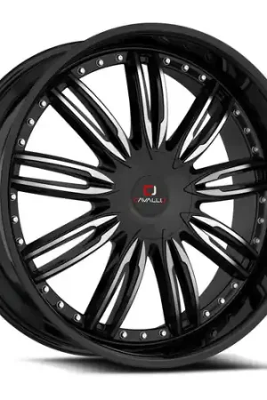 Cavallo CLV-54 5x114.3/5x120 18x8 +35 Gloss Black & Machined Free Shipping
