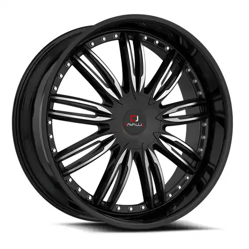 Cavallo CLV-54 5x114.3/5x120 18x8 +35 Gloss Black & Machined Free Shipping