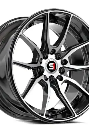 Crafted Spec-1 SP-77 4x100/4x114.3 16x8 +20 Gloss Black & Machined