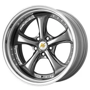 One Day Deal Work Wheels VS-KF 5x108 20x9+15 Brilliant Silver Black A Disk STEP RIM