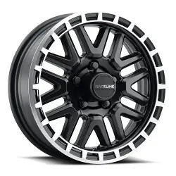 Trending Raceline 953BM Krank Trailer 5x114.3 13x4.5 -.125 Black and Machined