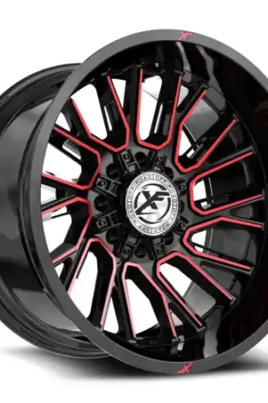 XF Off-Road XF-230 8x165.1/8x170 20x10 -12 Gloss Black & Red Machined Exclusive Offer