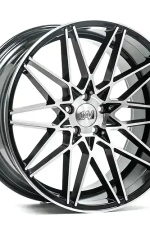 Authentic Axe ZX4 5x108 22X9+35 BLACK AND POLISHED FACE