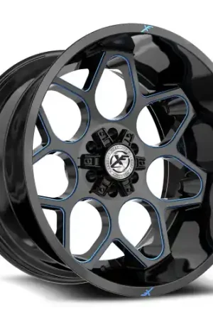 Sale XF Off-Road XF-233 5x127/5x139.7 20x9 +0 Gloss Black & Blue Milled