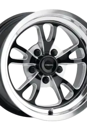 Vision American-Muscle 149 Patriot 5x127 17x4.5-24  Gloss Black Milled Spoke Polished Lip Cheap