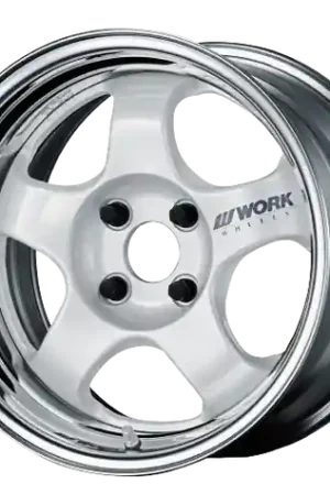 Work Meister S1 2P 4x114.3 15x8+12 O Disk White Free Delivery