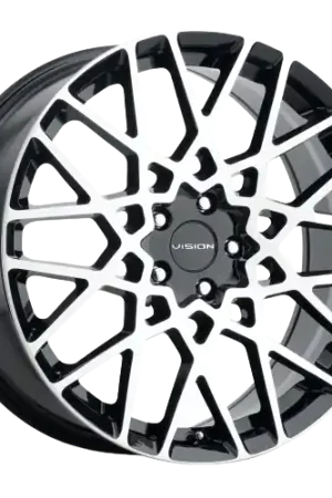 Price Cut Vision Street-Designs 474 Recoil 5x108 20x8.5+35 Gloss Black Machined Face