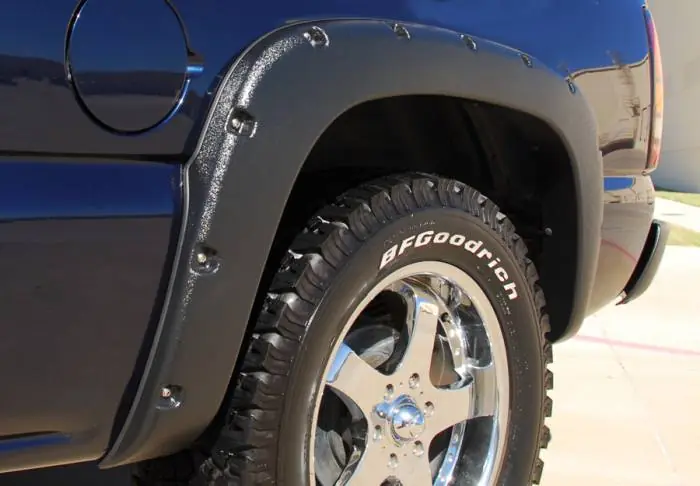 GMC Sierra Prestige Rear Pair RX Rivet Style Standard Fender Flare Set - RX103SB Crafted