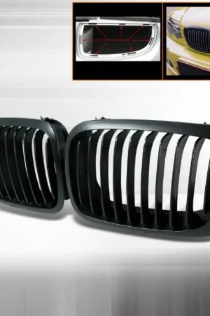 BMW 3 Series 2DR Spec-D Front Hood Grille - Black - HG-E46992BB Express Delivery