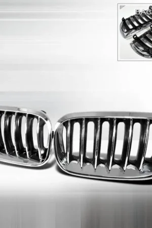 BMW X3 Spec-D Hood Grille - Chrome - HG-X304CC Modern