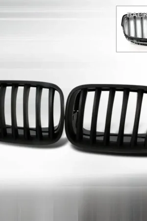 BMW X6 Spec-D Front Hood Grille - Black - HG-E7007BB Limited Edition
