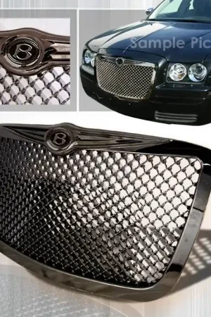 Top Pick Chrysler 300 Spec-D Mesh Grille - Gunmetal - HG-300C05G