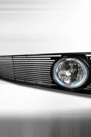 Clearance Ford Mustang Spec-D Grille with Halo Fog Lights - Black - HG-MST05HFOGBK