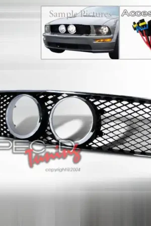 Last Chance Ford Mustang Spec-D Shelby GT Style Grille with Chrome Frame - HG-MST05GTCB