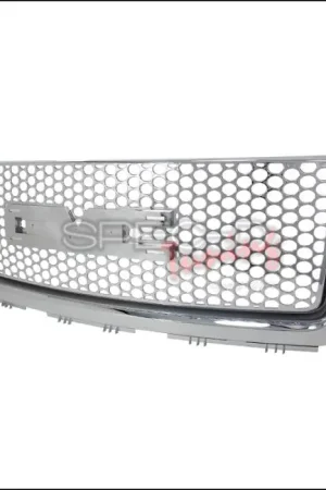 Cheap GMC Sierra Spec-D Front Upper Grille Mesh - Chrome - HG-GMC07C