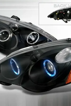 Buy Direct Acura RSX Spec-D Halo Projector Headlights - Black - 2LHP-RSX02JM-KS