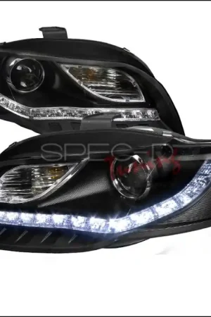 Audi A4 Spec-D R8 Style Projector Headlights - Black - 2LHP-A406JM-8-TM Get Yours