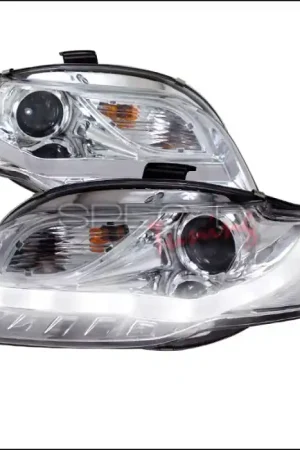 Audi A4 Spec-D R8 Style Projector Headlights with LED Signal - Chrome - 2LHP-A406-8V2-TM Don’t Miss Out