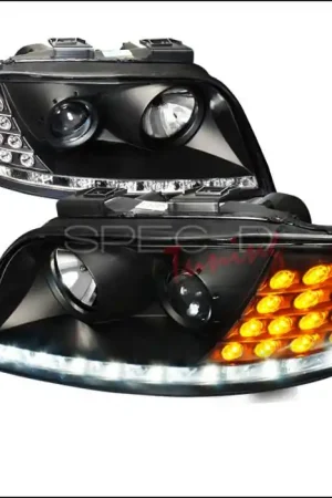 Audi A6 Spec-D Projector Headlights - Black Housing - LHP-A602JMHD-MR-APC Super Sale
