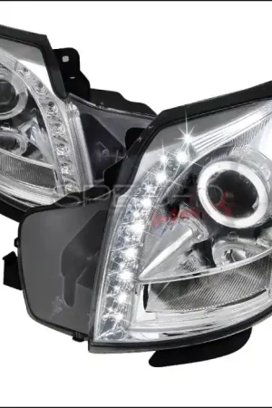 Cadillac CTS Spec-D Halo Projector Headlights - Chrome - LHP-CTS03-RS Save Now