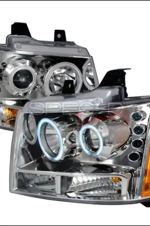 Chevrolet Tahoe Spec-D CCFL Halo Projector Headlights - Chrome - 4LHP-AVA07-KS Low Price