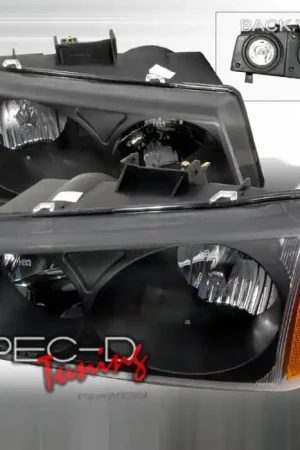 Chevrolet Silverado Spec-D Crystal Housing Headlights - Black - 2LH-SIV03JM-KS Top Pick