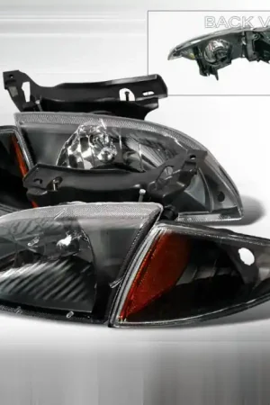 Chevrolet Cavalier Spec-D Crystal Housing Headlights - Black - 2LCLH-CAV00JM-KS Hot Deal