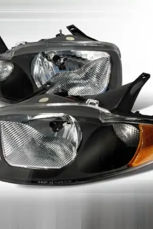 Sale Chevrolet Cavalier Spec-D Crystal Housing Headlights - Black - 2LH-CAV03JM-KS