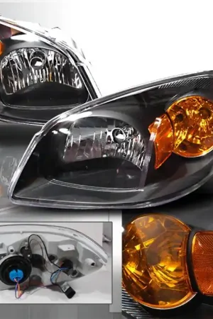 Chevrolet Cobalt Spec-D Crystal Housing Headlights - Black - 2LH-COB05JM-KS Limited Offer