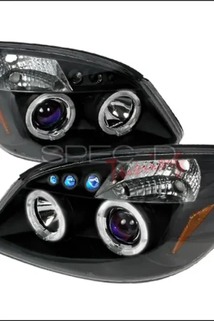 Chevrolet Cobalt Spec-D Halo LED Projector Headlights - Black - 2LHP-COB05JM-TM High Quality