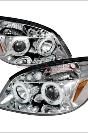 Chevrolet Cobalt Spec-D Halo LED Projector Headlights - Chrome - 2LHP-COB05-TM Buy Direct