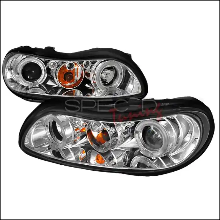 Worldwide Shipping Chevrolet Malibu Spec-D Halo LED Projector Headlights - Chrome - 2LHP-MBU99-TM