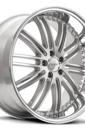 Brand New XIX Wheels XIX 23 5x120 22x9 +15 Silver Machined with Stainless Steel Lip